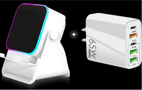 💎 50 % DE RÉDUCTION SUR LE SUPPORT D'ENCEINTE SANS FIL 5-EN-1 ! 💎 Audio par induction, support pour téléphone et éclairage d'ambiance