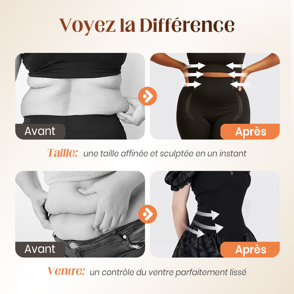 Short sculptant taille haute rehaussant les fesses