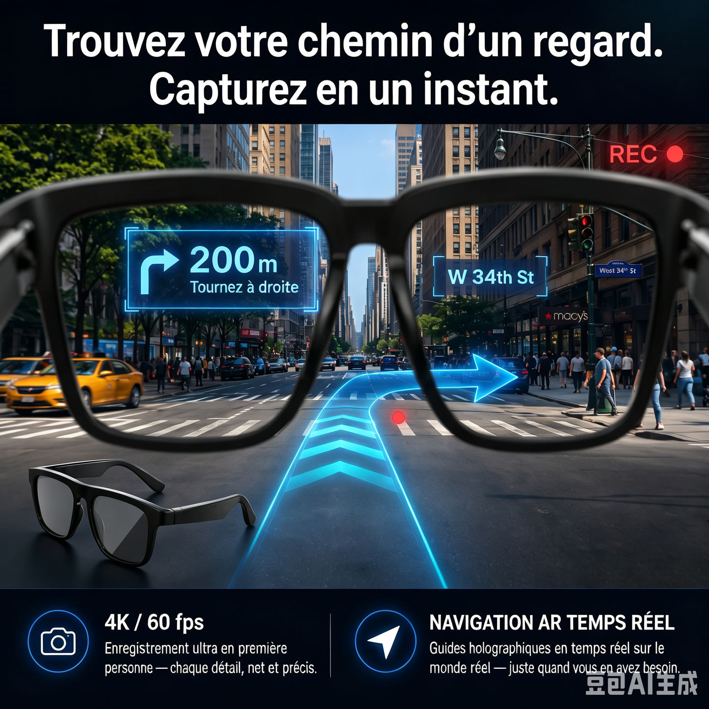 🥳 2026 : Disponible dès maintenant ! 🥳💞 Plus de 50 000 unités vendues ! 👓✨ 50 % de réduction ! Lunettes intelligentes IA : votre assistant personnel IA pour vos voyages et votre quotidien ! 🗣️🌍