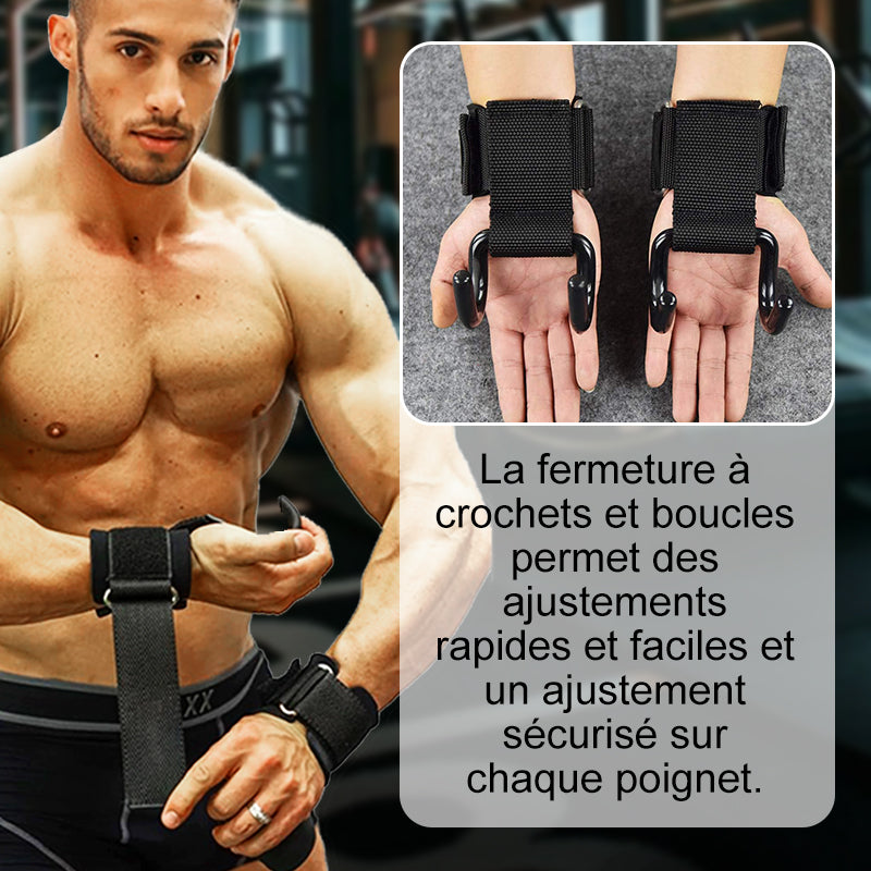 💎 50% DE RÉDUCTION ! 💎 Sangles de Poignet Robustes à Crochets pour Haltérophilie – Prise Ultrasécurisée, Confort Maximal & Support Musculaire Intensif