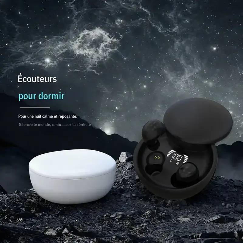 🔥🌙 Écouteurs Bluetooth ultra-compacts pour dormir – Confortables même en position latérale, parfaits pour écouter méditations, podcasts ou bruits blancs, et glisser vers le sommeil en douceur 😴✨