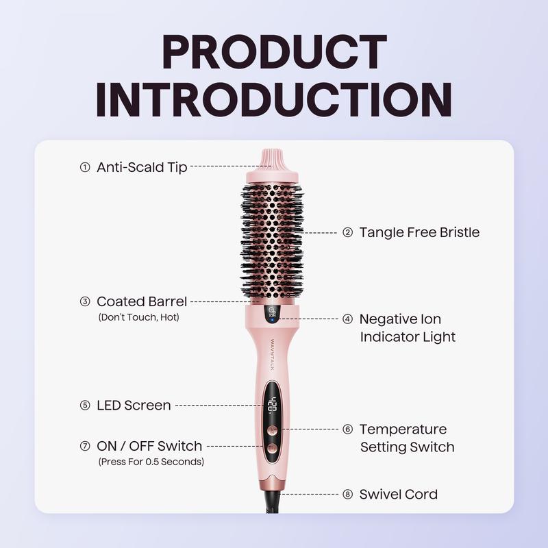 💇‍♀️ -50% ! ✨ Brosse Chauffante Premium Wavytalk – Volume Maximal, Revêtement Céramique & Température Réglable – Vagues de Rêve en 10 Minutes 🔥