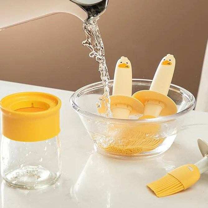 Set de Bouteille d'Huile avec Pinceau en Silicone