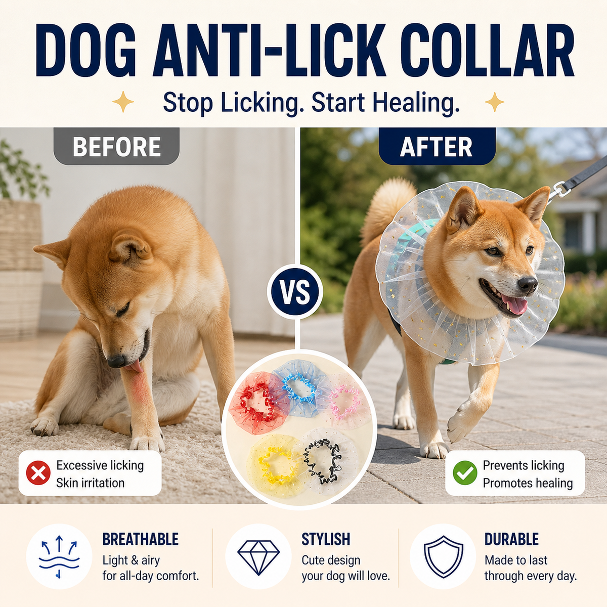⏳Offre limitée dans le temps : 50 % de réduction⏰ Muselière respirante en maille pour chien – Protection intégrale anti-ingestion🐶