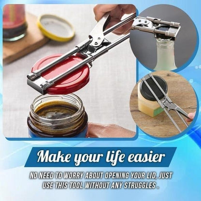 🥫🛠️ PROMO FLASH : 50% DE RÉDUCTION ! Ouvre-Boîte Multifonction Réglable en Acier Inoxydable – Mâchoire Crantée & Levier Ergonomique, Couvercles jusqu'à 10 cm for une Ouverture Sans Effort ✨