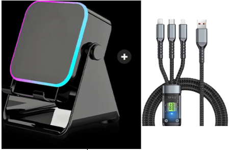💎 50 % DE RÉDUCTION SUR LE SUPPORT D'ENCEINTE SANS FIL 5-EN-1 ! 💎 Audio par induction, support pour téléphone et éclairage d'ambiance