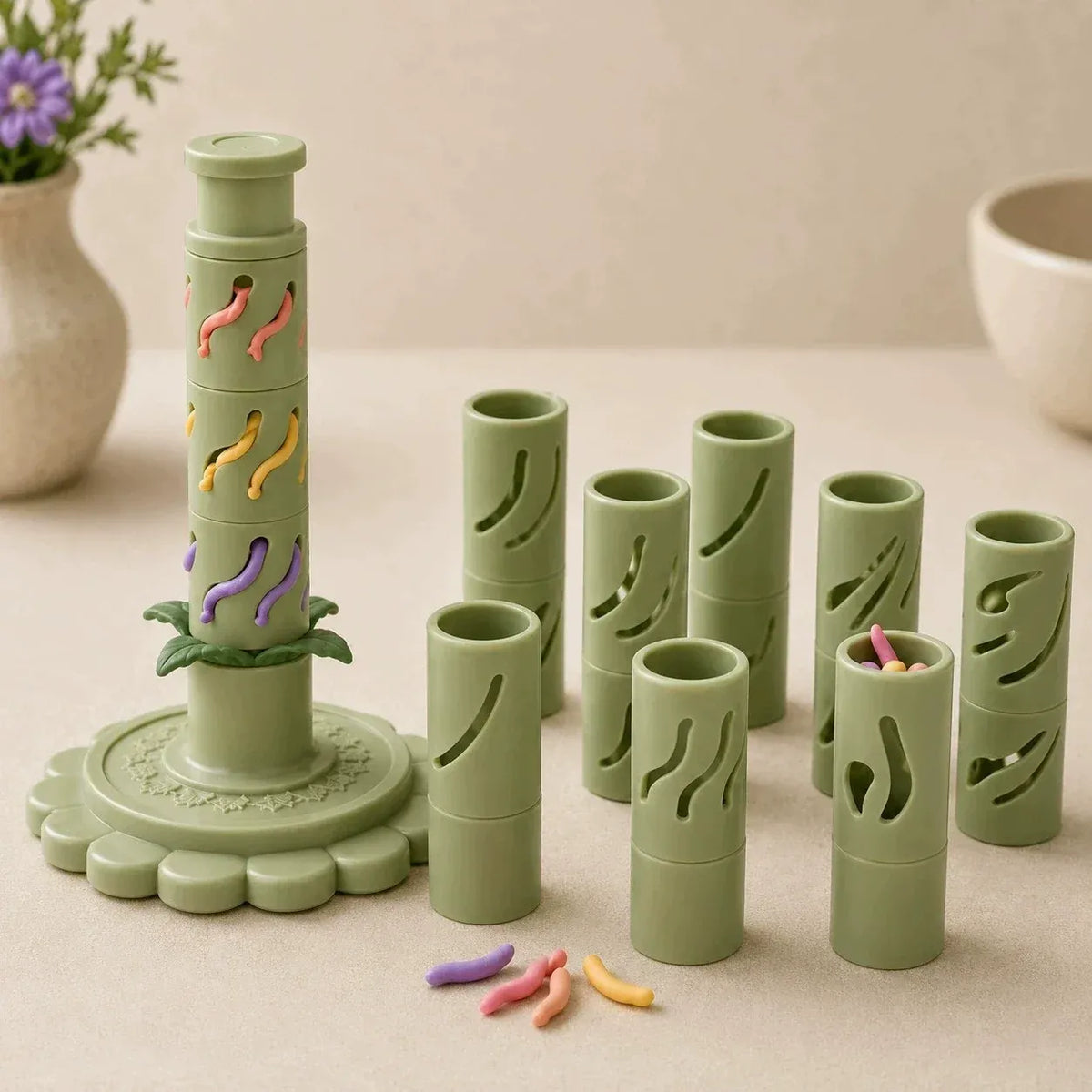 🔥‑50% Réduction ! Kit création fleurs pâte à modeler 🌸 Pour débutants, outil 3D réutilisable, 24 couleurs incluses ✨