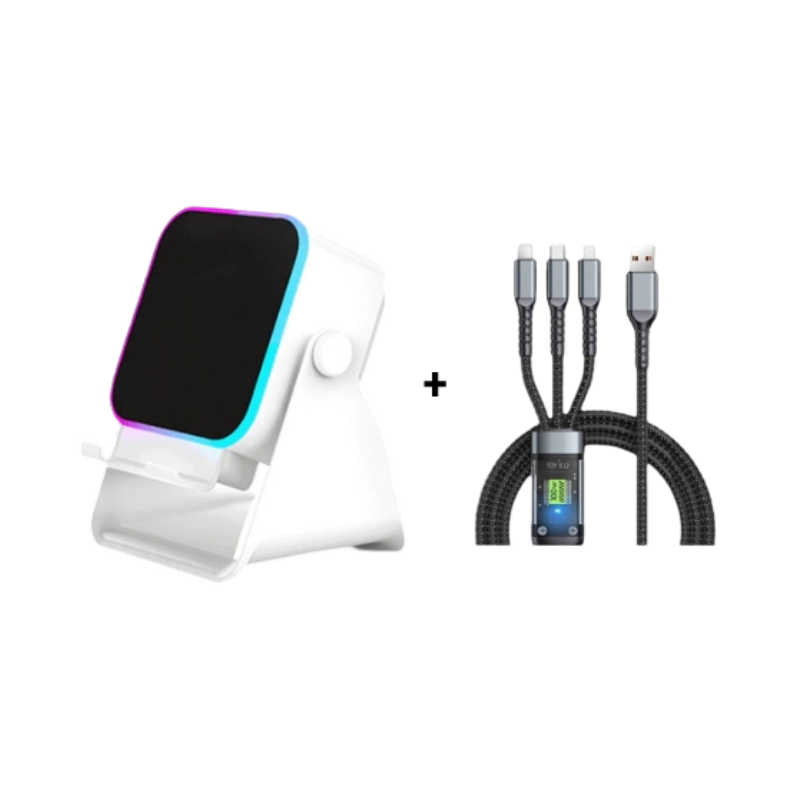 💎 50 % DE RÉDUCTION SUR LE SUPPORT D'ENCEINTE SANS FIL 5-EN-1 ! 💎 Audio par induction, support pour téléphone et éclairage d'ambiance