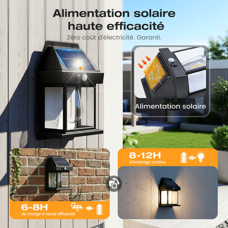 Offre spéciale Nouvel An : 50 % de réduction sur tout ! 🔥Applique murale solaire à détecteur de mouvement en tungstène