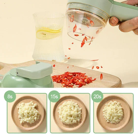 🔪 50% DE RÉDUCTION! ⚡ L'As du Cuisine Tout-en-Un – Hachoir, Éplucheur & Brosse 4-en-1 Sans Fil – Multifonction, Rapide & Indispensable 🍲