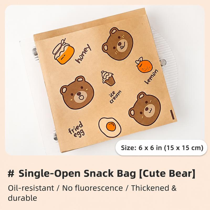 Paquet de 50 sachets en papier pour sandwichs, 7,1 x 7,1 pouces, sachets anti-graisse pour snacks, sachets non blanchis pour pâtisseries, petits sachets en papier brun recyclables, sachets pour biscuits, adaptés aux boulangeries et aux beignets