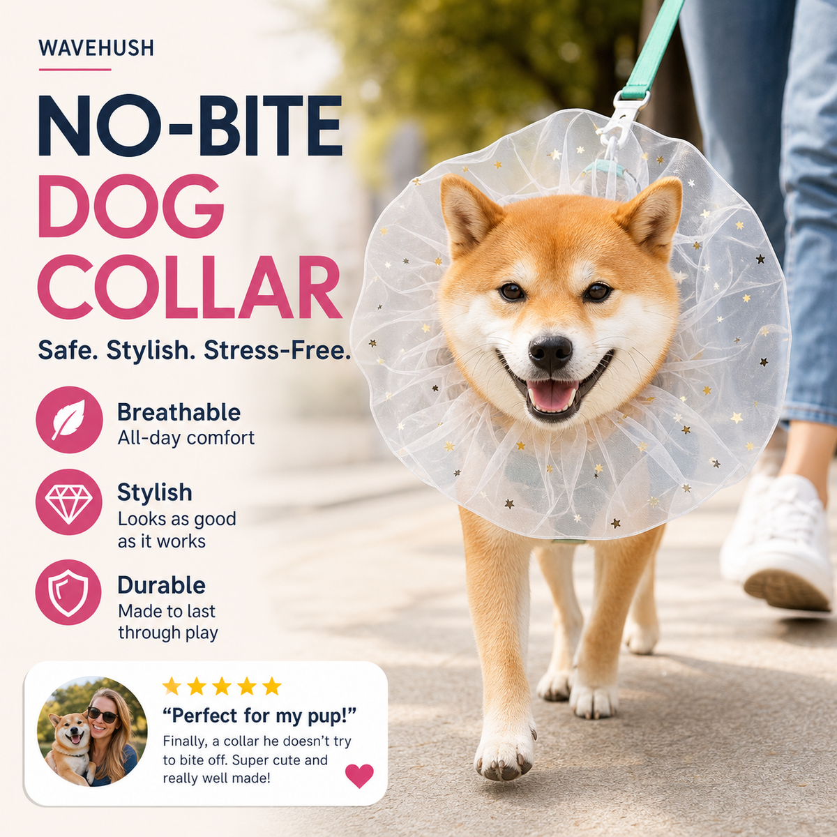 ⏳Offre limitée dans le temps : 50 % de réduction⏰ Muselière respirante en maille pour chien – Protection intégrale anti-ingestion🐶