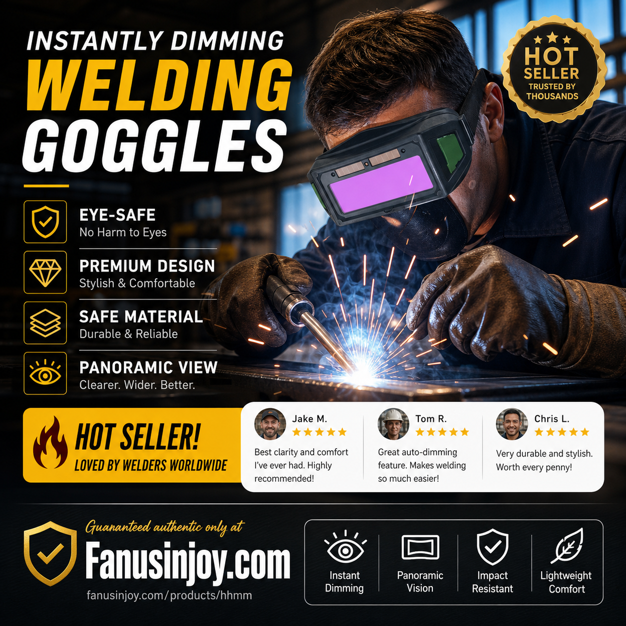 🏭Direct usine : 50 % de réduction ! 👀Outils professionnels pour plus de sécurité et de confort 🔥Nouvelles lunettes de protection pour soudage à chaud 2026