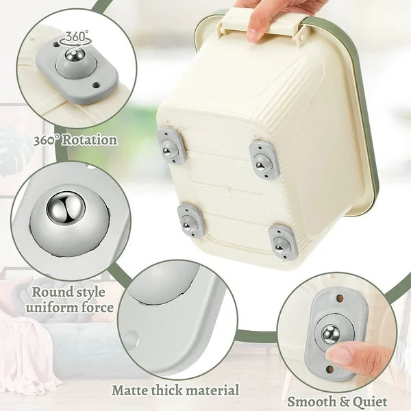 🪑🚀 PROMO "ACHETEZ 2, OBTENEZ 1 GRATUIT" ! Roues Adhésives Universelles Inox – Sans Perçage, Adhésif Puissant, Rotation 360°, ABS+Acier Inox 304, Idéales Canapés & Meubles Lourds 🛋️💨