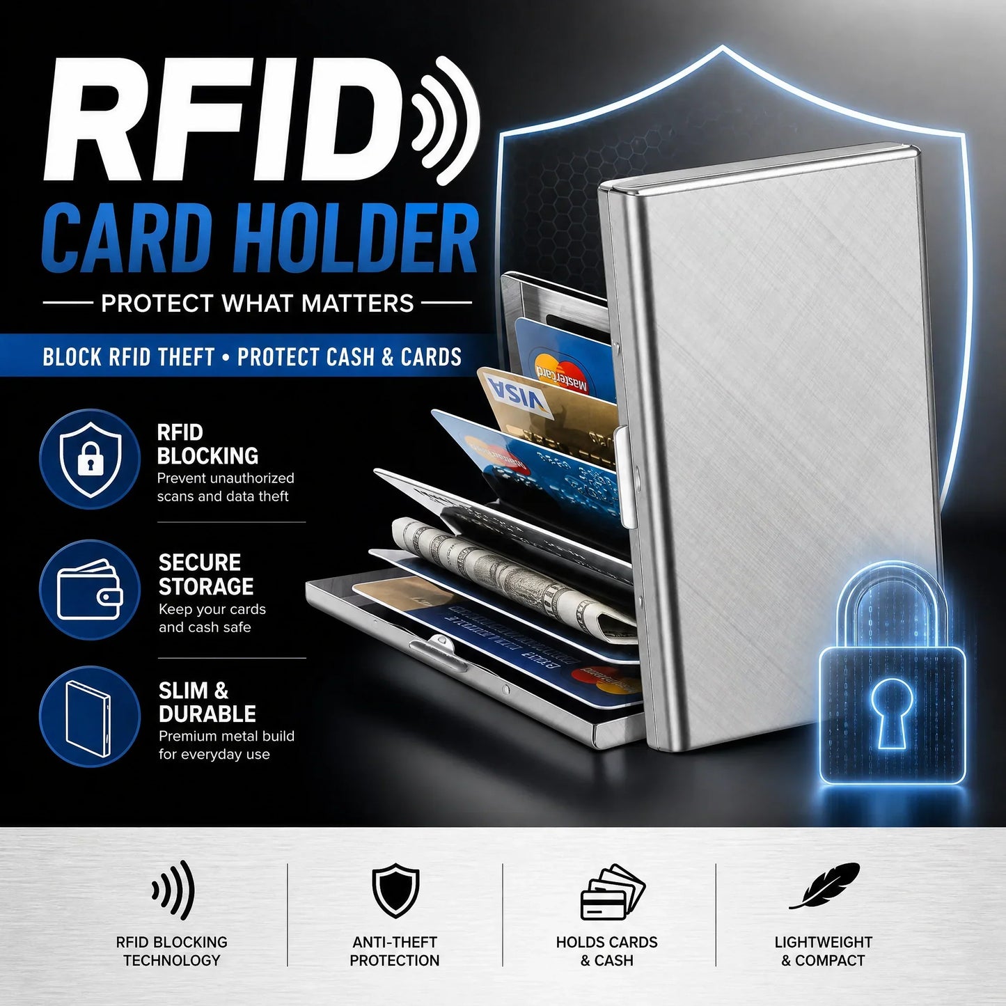 détenteur de carte de crédit RFID