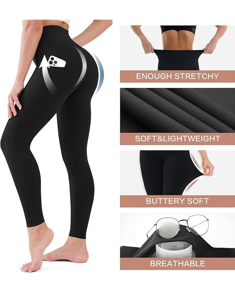 Legging Push-Up Taille Haute avec Poches Latérales