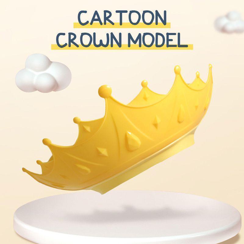 🔥 -50% ! 🛁 Bonnet de Douche Imperméable pour Bébé – PP + TPE – 15×13 cm – Ajustable – Couronne Dessin Animé – Jaune/Bleu/Rouge – Anti-Eau Yeux et Oreilles 👶