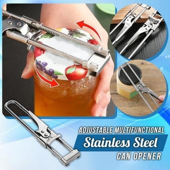 🥫🛠️ PROMO FLASH : 50% DE RÉDUCTION ! Ouvre-Boîte Multifonction Réglable en Acier Inoxydable – Mâchoire Crantée & Levier Ergonomique, Couvercles jusqu'à 10 cm for une Ouverture Sans Effort ✨