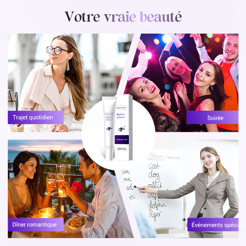 Crème invisible pour styliser les paupières doubles