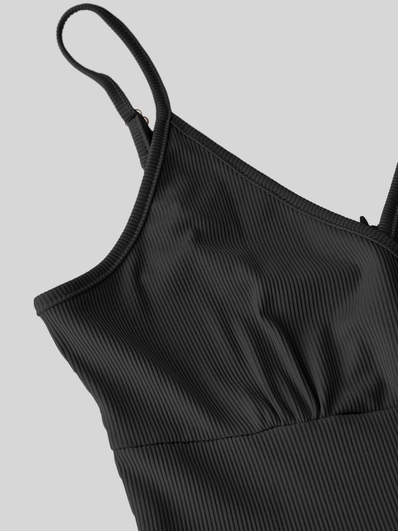 👍 Dernier jour : 50 % de réduction 💘 Ensemble deux pièces pour femme : haut en dentelle et combinaison avec poches