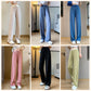 Pantalon à Taille Élastique et Jambes Larges pour Femme