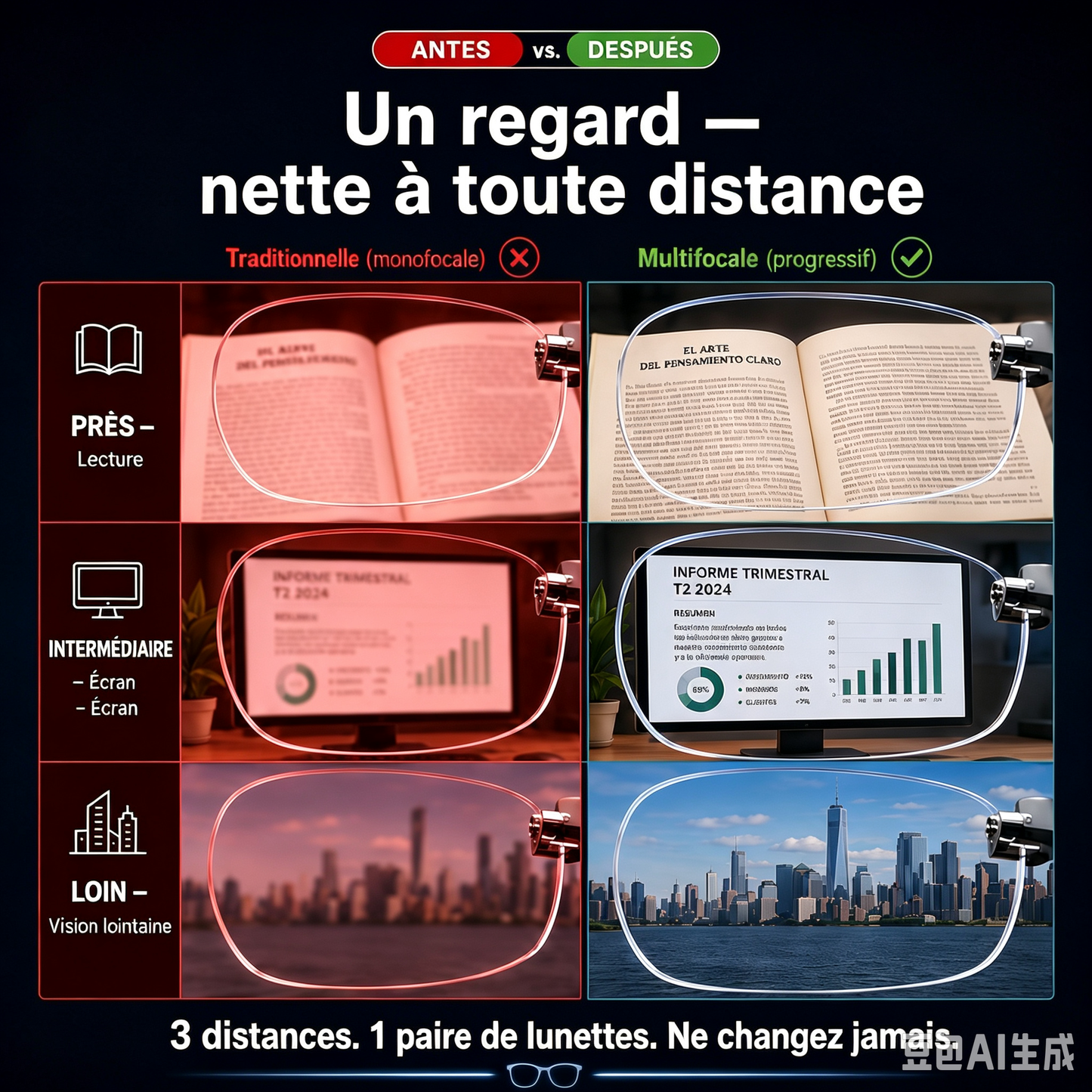 🔥Nouvelles lunettes de lecture à double usage avec filtre anti-lumière bleue en saphir haute dureté✨