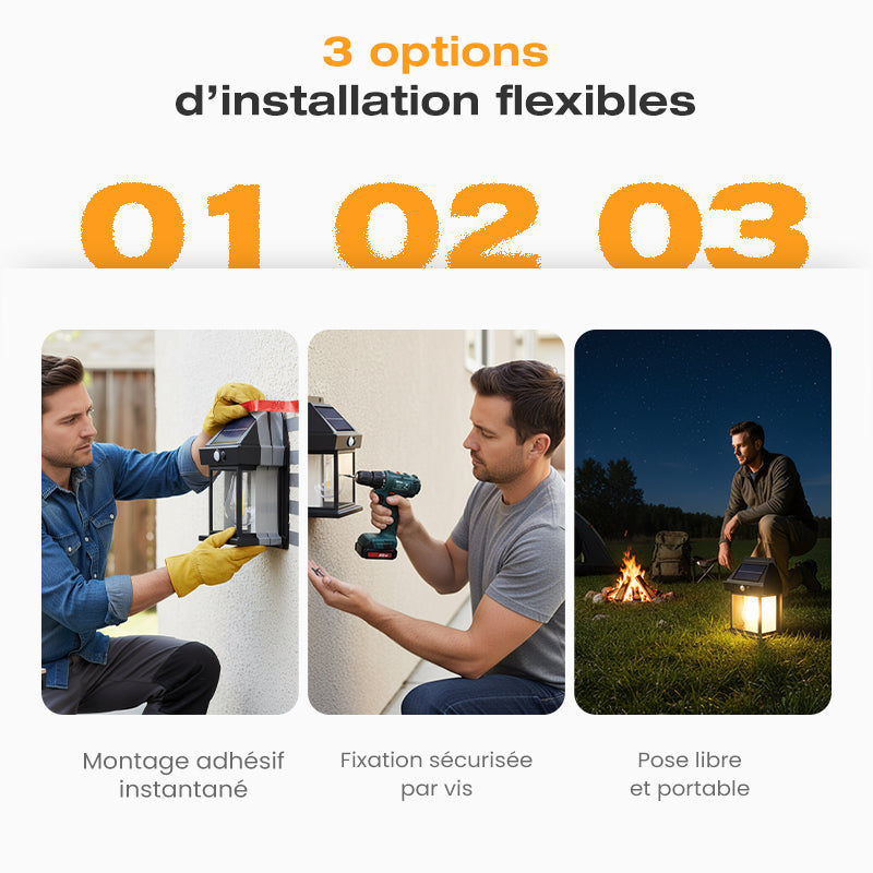 Offre spéciale Nouvel An : 50 % de réduction sur tout ! 🔥Applique murale solaire à détecteur de mouvement en tungstène