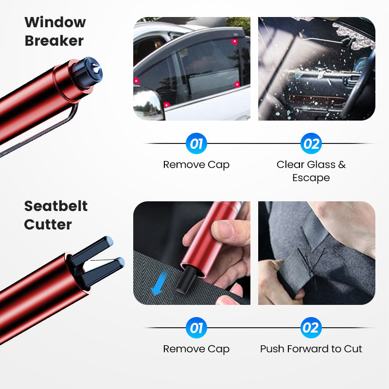 💎 50% DE RÉDUCTION ! 💎 Mini Outil d’Évacuation d’Urgence pour Voiture – Coupe-ceinture, Brise-glace & Lampe LED 🚨🚗