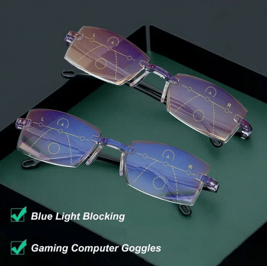 Lunettes de lecture à double usage avec protection anti-lumière bleue en saphir à haute dureté