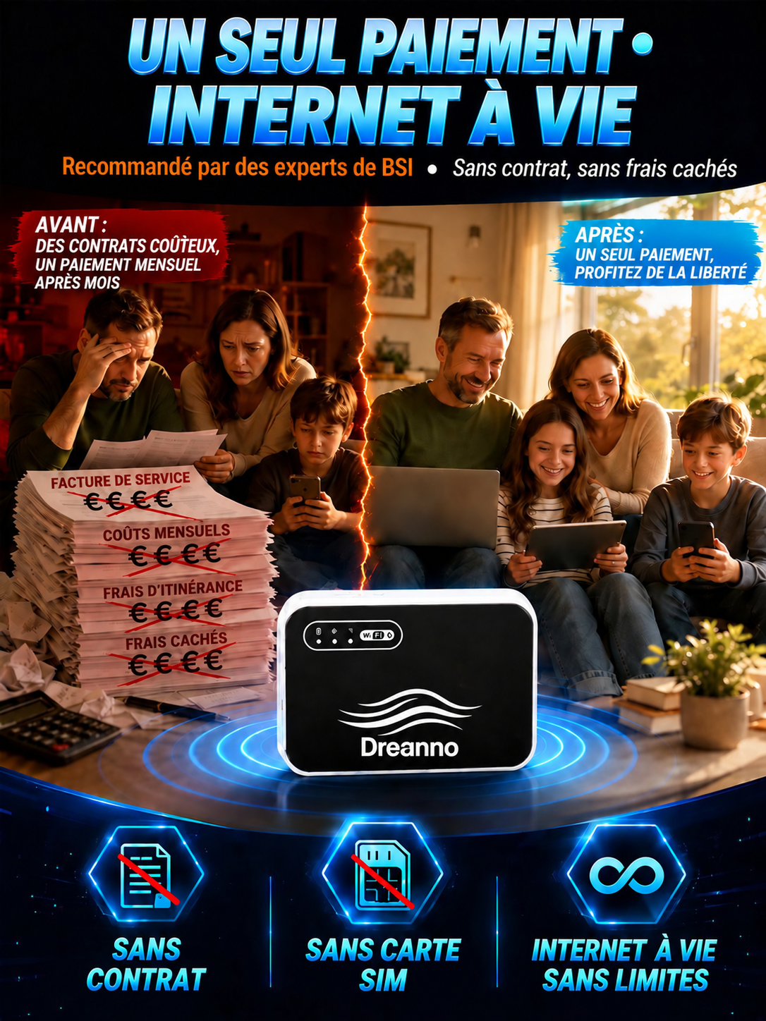 Wi-Fi portable international, sans visa, accès à Internet partout