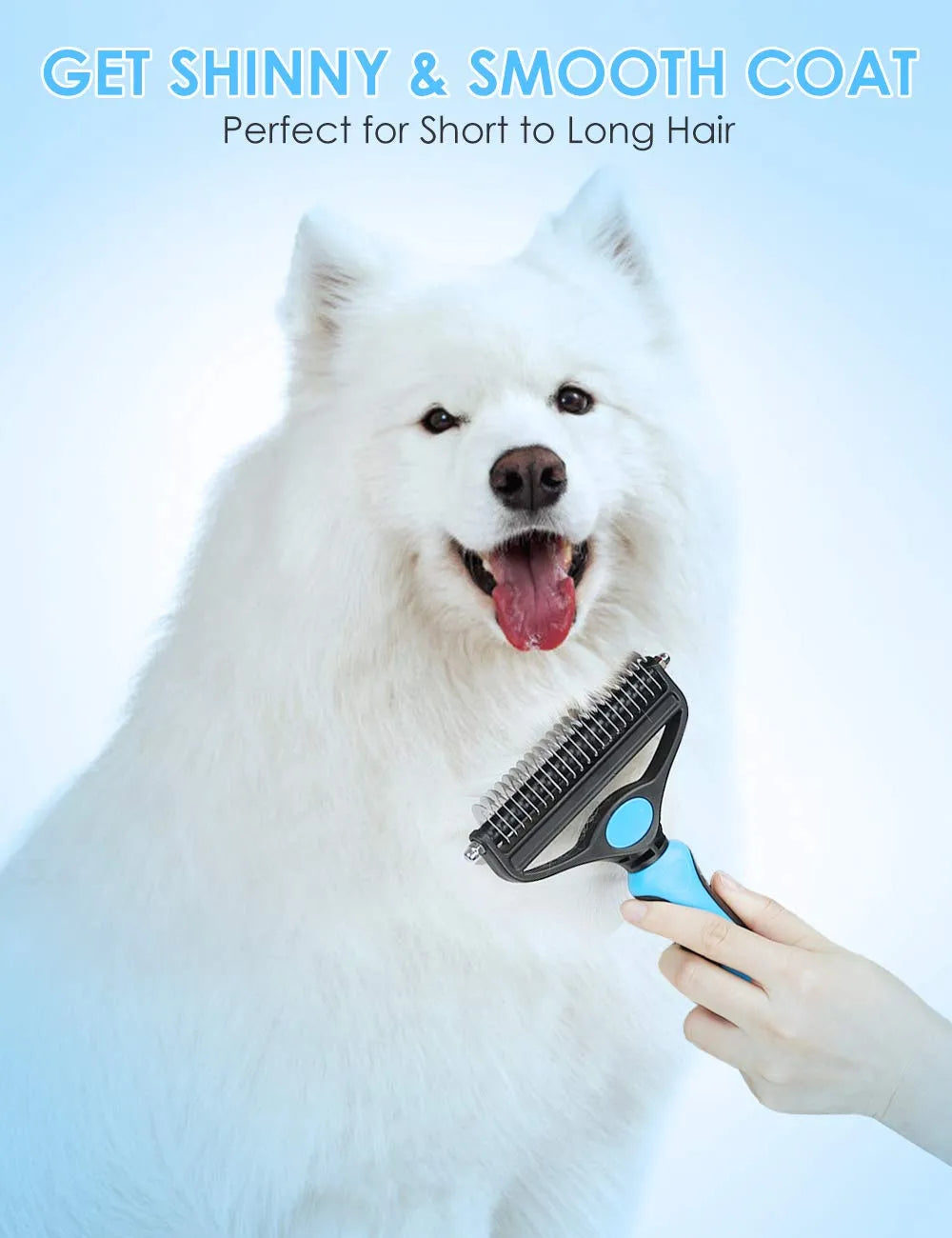 🐾 PROMO LIMITÉE 50% DE RÉDUCTION ! ✨ Brosse Démêlante pour Chats et Chiens – Professionnel, Double Face ✨