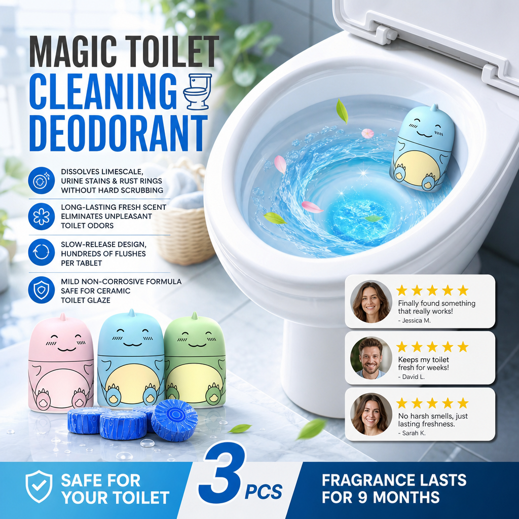 🚽 50 % DE RÉDUCTION MAINTENANT ! Bloc nettoyant automatique pour toilettes en formule longue durée – Nettoyage et désodorisation 2 en 1, à chaque chasse d’eau