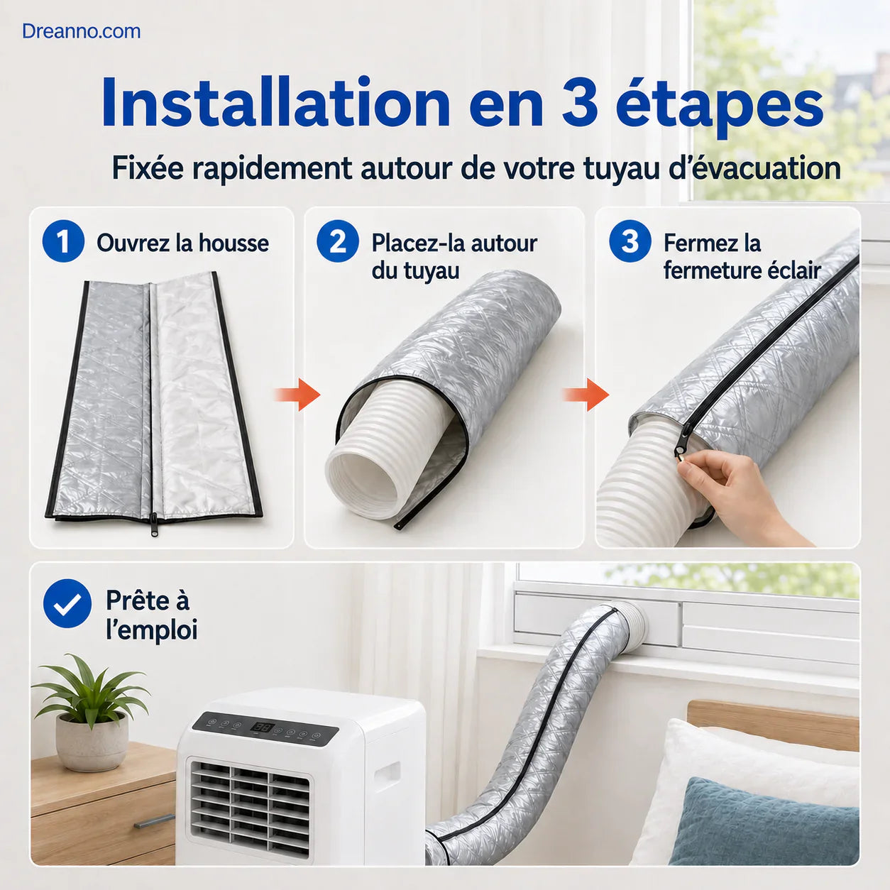 🔥Gaine isolante pour tuyaux de climatisation, une gaine de protection réutilisable pour les tuyaux dans le système HVAC des véhicules.