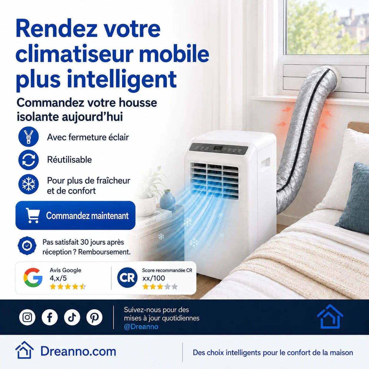 🔥Gaine isolante pour tuyaux de climatisation, une gaine de protection réutilisable pour les tuyaux dans le système HVAC des véhicules.