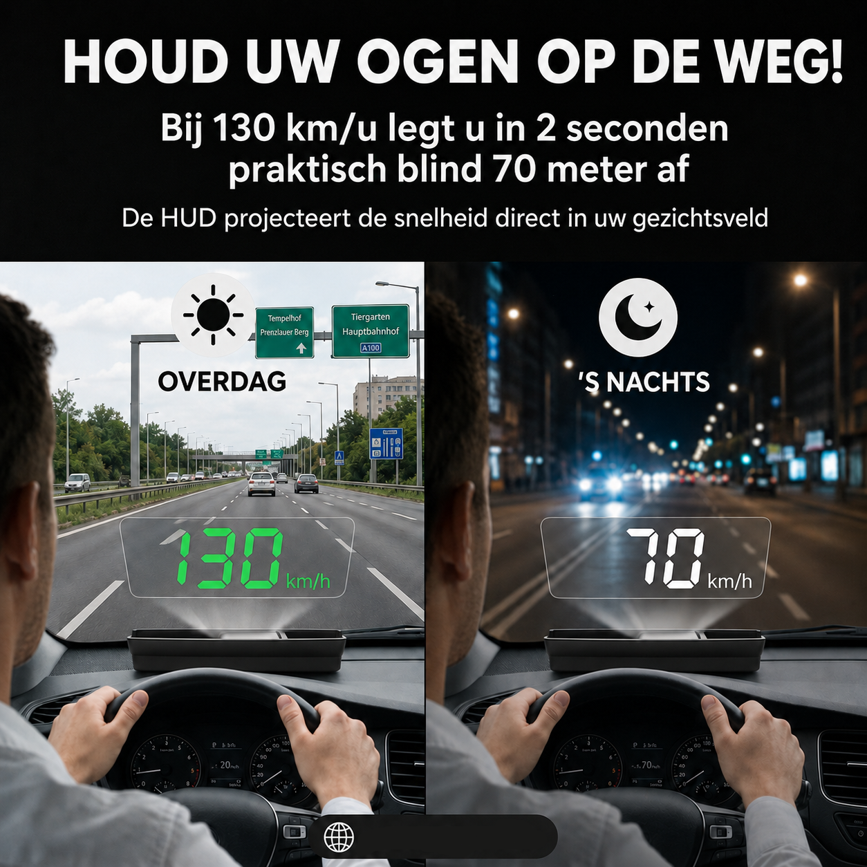 🚗🛰️ Affichage tête haute (HUD) et compteur de vitesse GPS numérique pour voiture – gardez les yeux sur la route, évitez les amendes. 50 % de réduction !