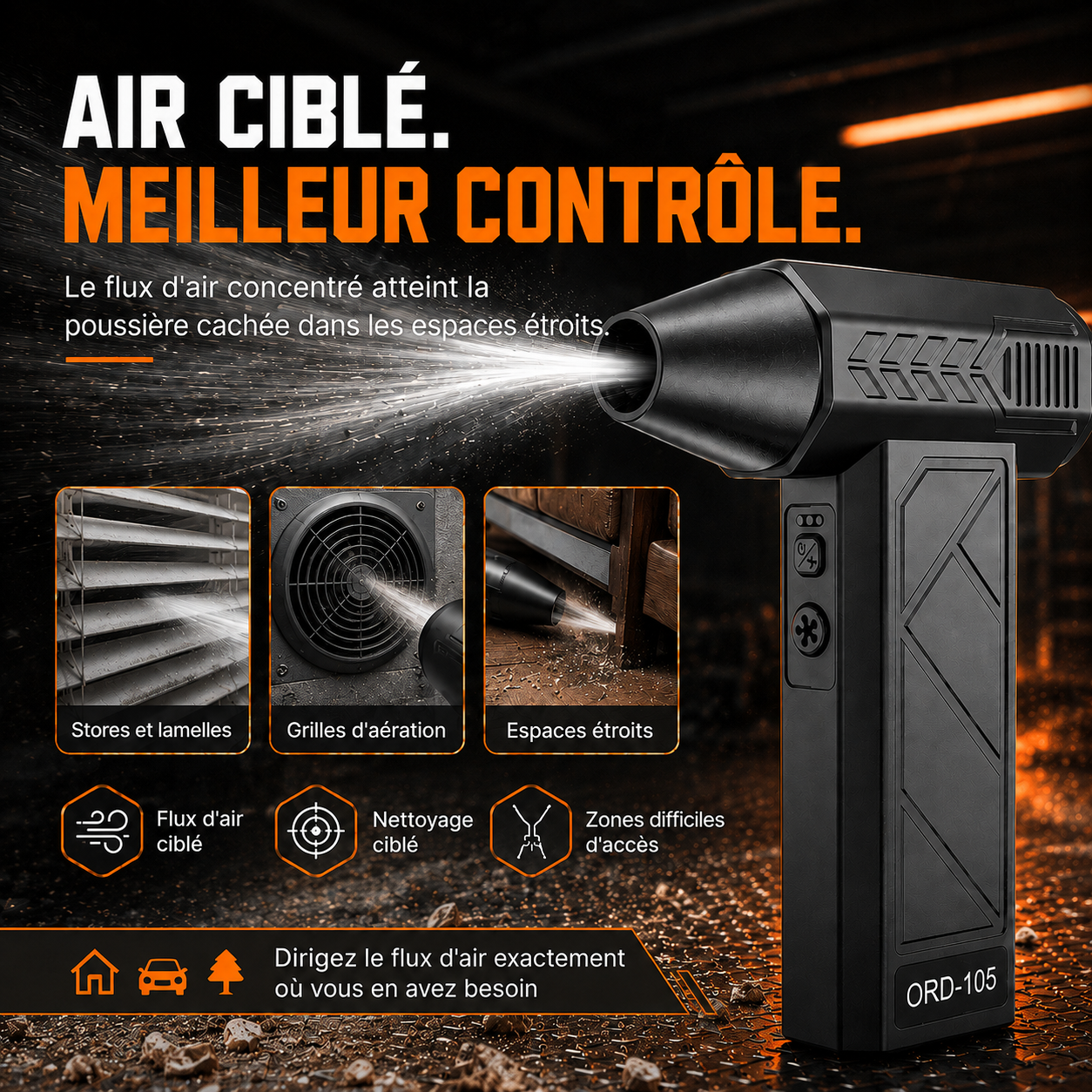⚡ Souffleur d'air Turbo sans fil – 50 % DE RÉDUCTION, offre à durée limitée ! 🏷️