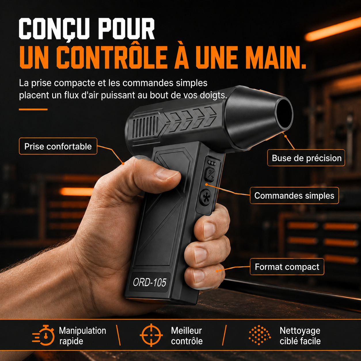 ⚡ Souffleur d'air Turbo sans fil – 50 % DE RÉDUCTION, offre à durée limitée ! 🏷️