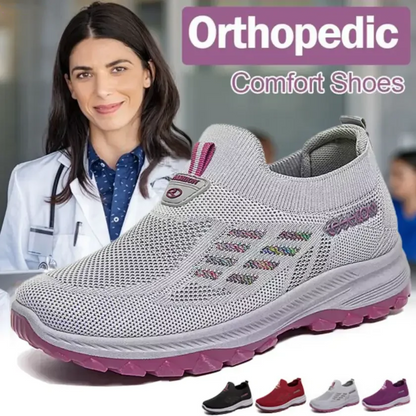 👟 50% DE RÉDUCTION! 💟 Chaussures Orthopédiques – Triple soutien voûte, mousse mémoire & massage – Soulage les douleurs au quotidien 👣