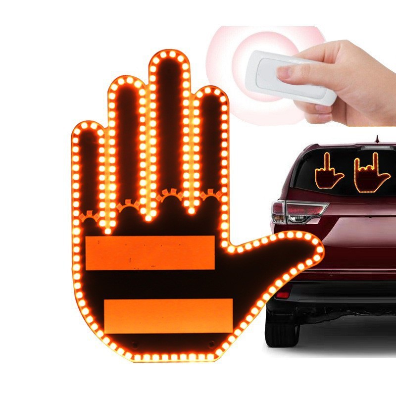 🎁Offre spéciale Noël : 50 % de réduction !🎄Lampe lumineuse avec télécommande, inspirée du geste du majeur