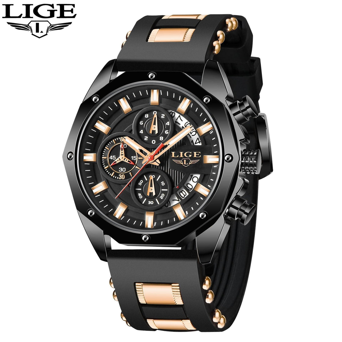 ⌚⚡ Montre sport homme LIGE – Quartz, chronographe, étanche, un garde-temps fiable et stylé pour le sport, l’outdoor et le quotidien, à porter en toutes circonstances 🏔️💧