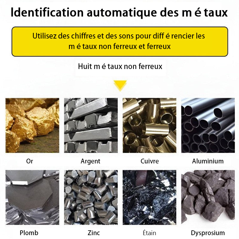 🤩Détecteur de métaux haute sensibilité - 5 modes, écran LCD et capacités d'identification avancées, conçu pour la chasse aux trésors et aux pièces de monnaie