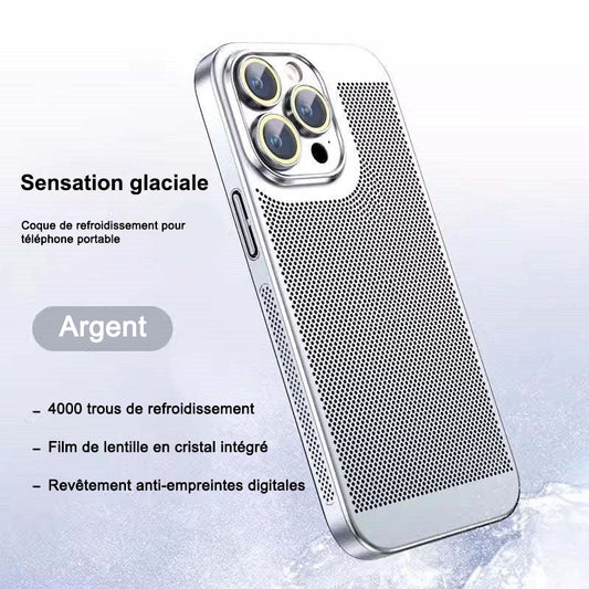 Coque de téléphone à dissipation de chaleur par électroplacage