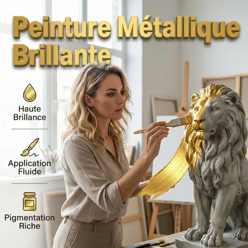 Peinture Métallisée Brillante à Base d'Eau