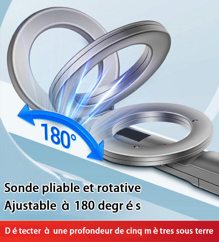 🤩Détecteur de métaux haute sensibilité - 5 modes, écran LCD et capacités d'identification avancées, conçu pour la chasse aux trésors et aux pièces de monnaie
