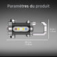 Lampe torche portable rechargeable et lumineuse pour porte-clés