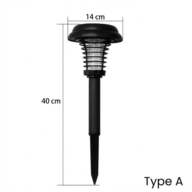 Lampe solaire anti-moustiques sur piquet
