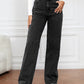 Jean délavé taille haute pour femme, pantalon en Denim polyvalent, jambe droite, Style décontracté