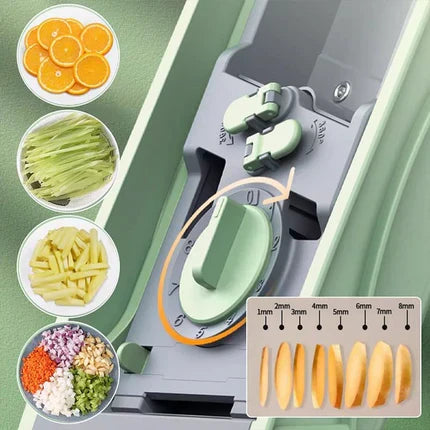 🥔 50% DE RÉDUCTION! 🔪 Mandoline de Cuisine Sécurisée – Tranches Multiples, Protection Doigts & Facile à Nettoyer 🥒