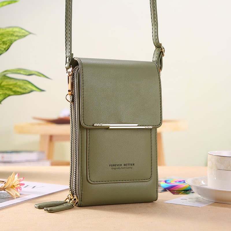 👜📱Sac bandoulière élégant pour téléphone portable pour femme avec fenêtre tactile