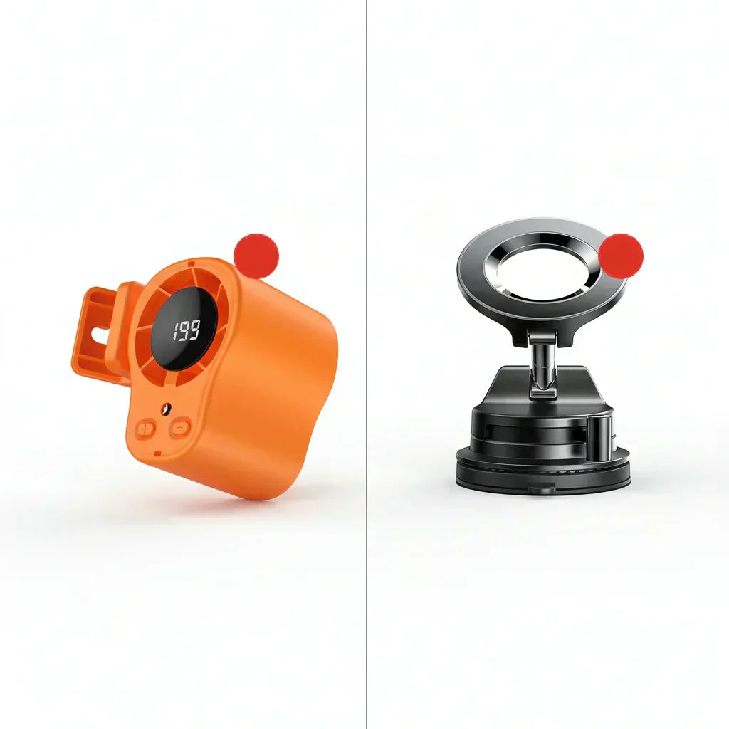 🌀🌬️ PROMO FLASH 50% ! Ventilateur Personnel USB Mains Libres – Fixation Grille Aération Voiture ou Bureau, Écran LED, Silencieux (<36dB), Batterie 2000/4000mAh, 3 Couleurs 🚗